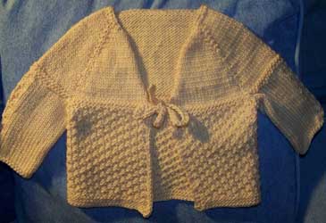 Finished Yellow Baby Sweater