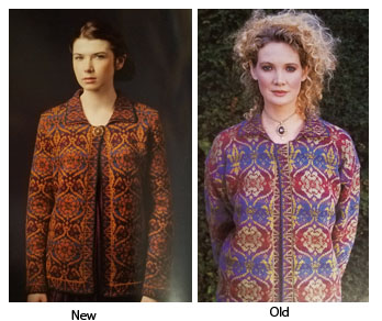 Comparison of Mary Tudor Sweater in new and old book