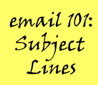 Email 101: Subject Lines